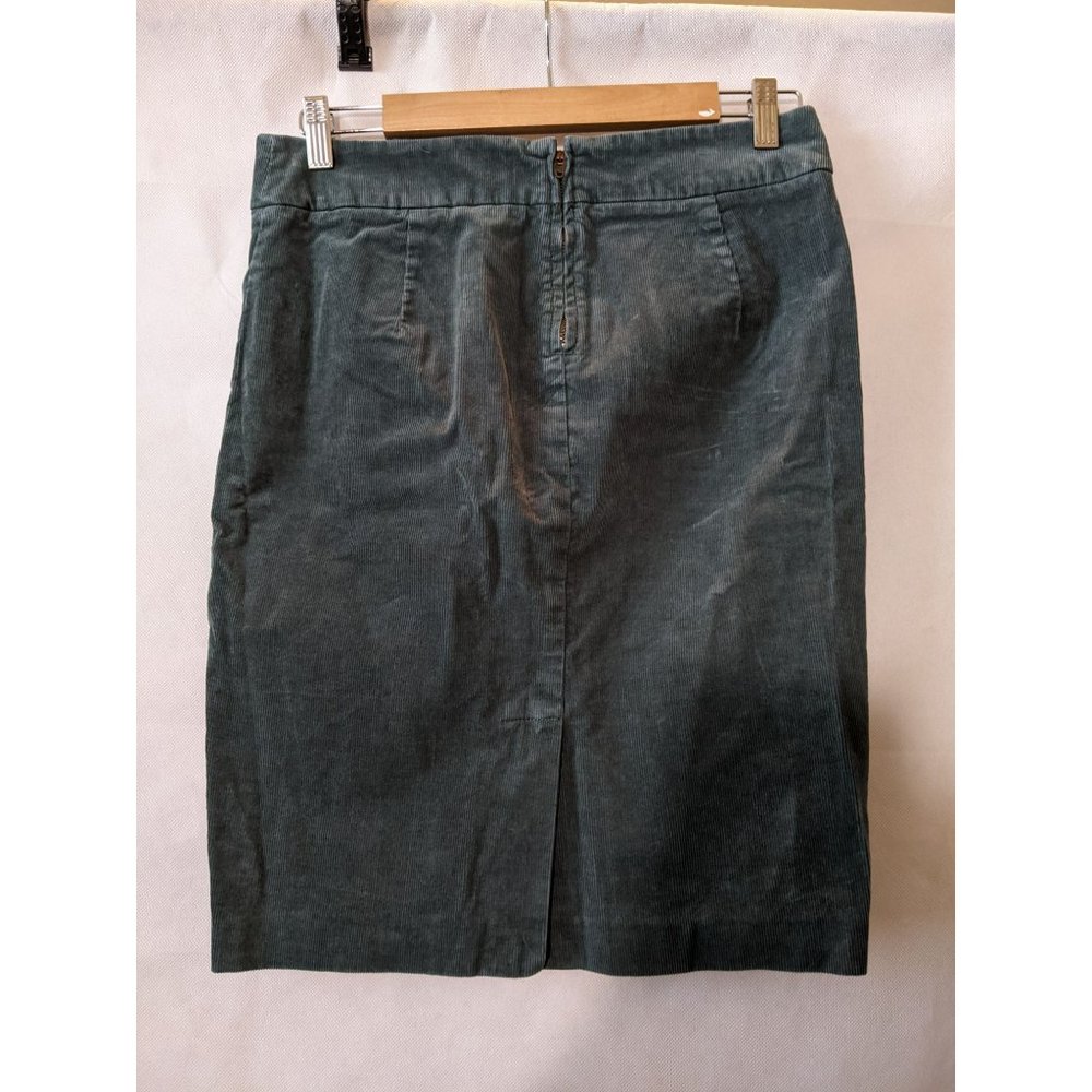 J.Crew Green Cotton-Blend The Pencil Skirt Size 4